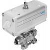 Кран с приводом Festo VZBA-11/4-WW-63-T-22-F0405-V4V4T-PS53-R-90-4-C